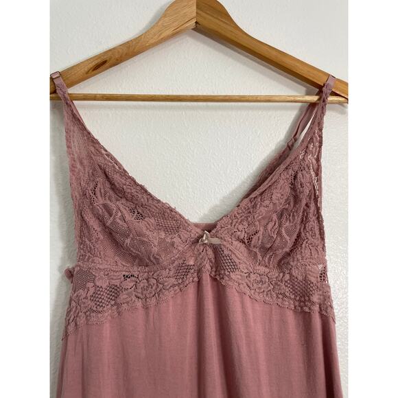 Hush Intimates Super Soft Babydoll Nightgown Slip Dress Blush Rose L - Picture 2 of 5